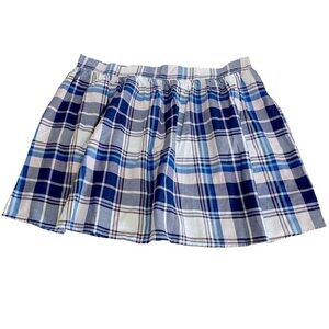 WET SEAL Mini Skirt Plus Size 3X Blue Plaid Schoolgirl Y2K
